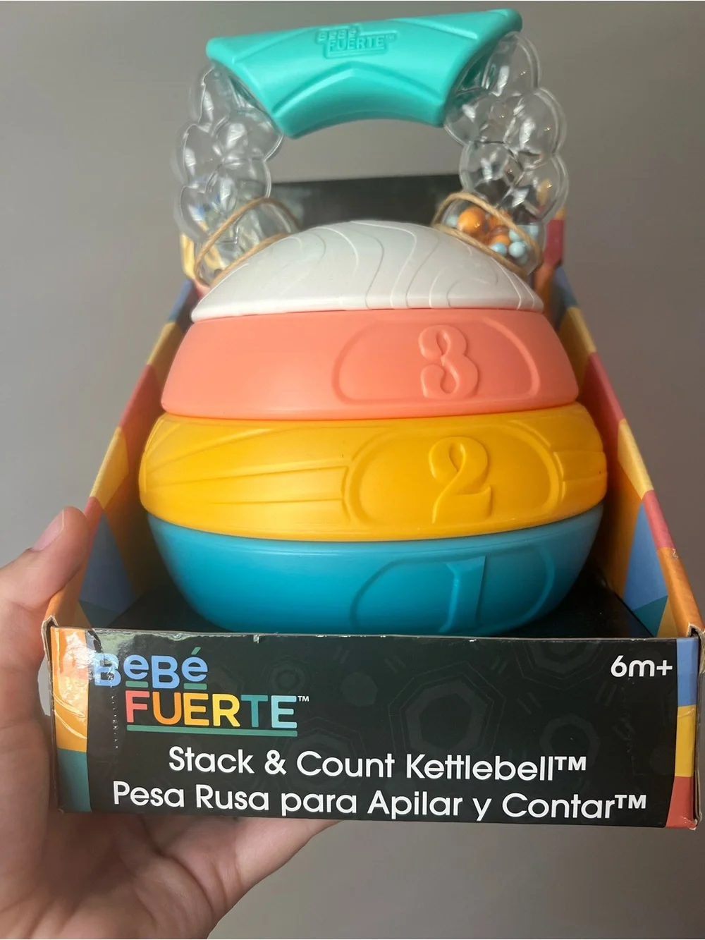Stack & Count Kettlebell Toy - Bebé Fuerte